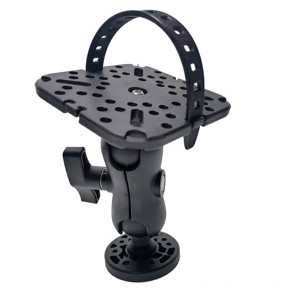 Fish Finder Mount - 360度ユニバーサルカヤック魚群探知機プレート,GPS電子魚群探知機,回転ボールマウントプレート