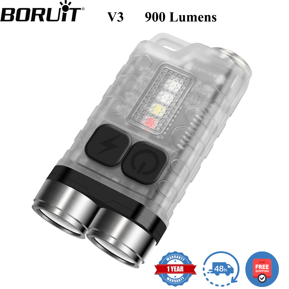 Fishing Light - BORUiT V3 LED キーホルダー ポータブル 900LM