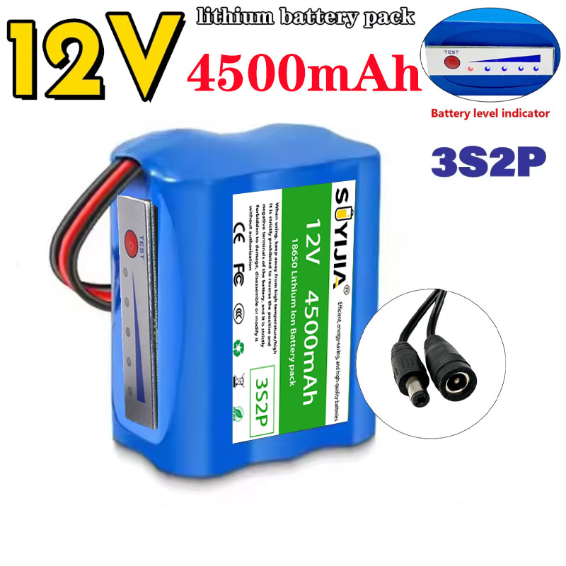Fish Finder Portable - 18650 リチウム電池 3s2p 12v 4500mAh 11.1V/12.6V