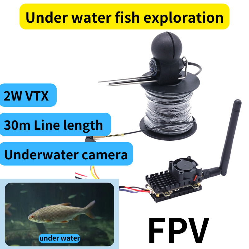 Fishing Camera - 2 ワット画像伝送ワイヤレス水中魚検出カメラリモコンボートアンカー魚釣り深さを測定することができます