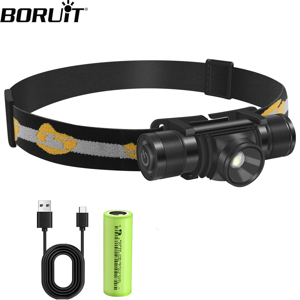 Fish Finder Charger - BORUIT D20 ズーム可能なミニヘッドランプ 1000LM LED ヘッドライト
