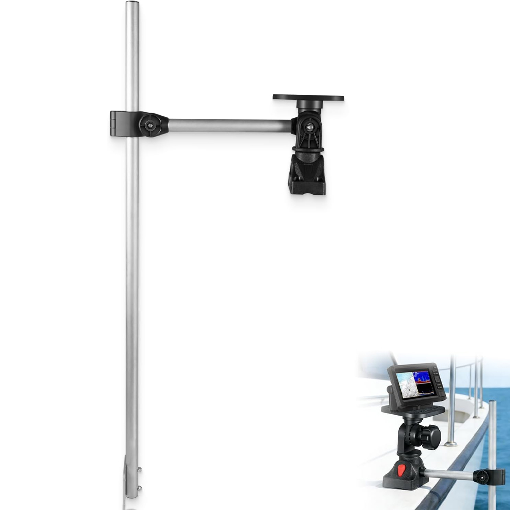 Fish Finder Transducer - 3006.8649 ポータブルロッドフィッシュファインダーマウントホルダー用交換部品、トランスデューサーマウント付き調整可能なブラケット、ガーミンローランス用