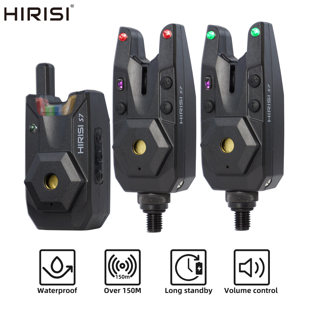 Fish Alarm - ヒリシ鯉釣りアラームセット防水バイトアラームインジケーター鯉釣りタックル1+2セットS7釣りアクセサリー