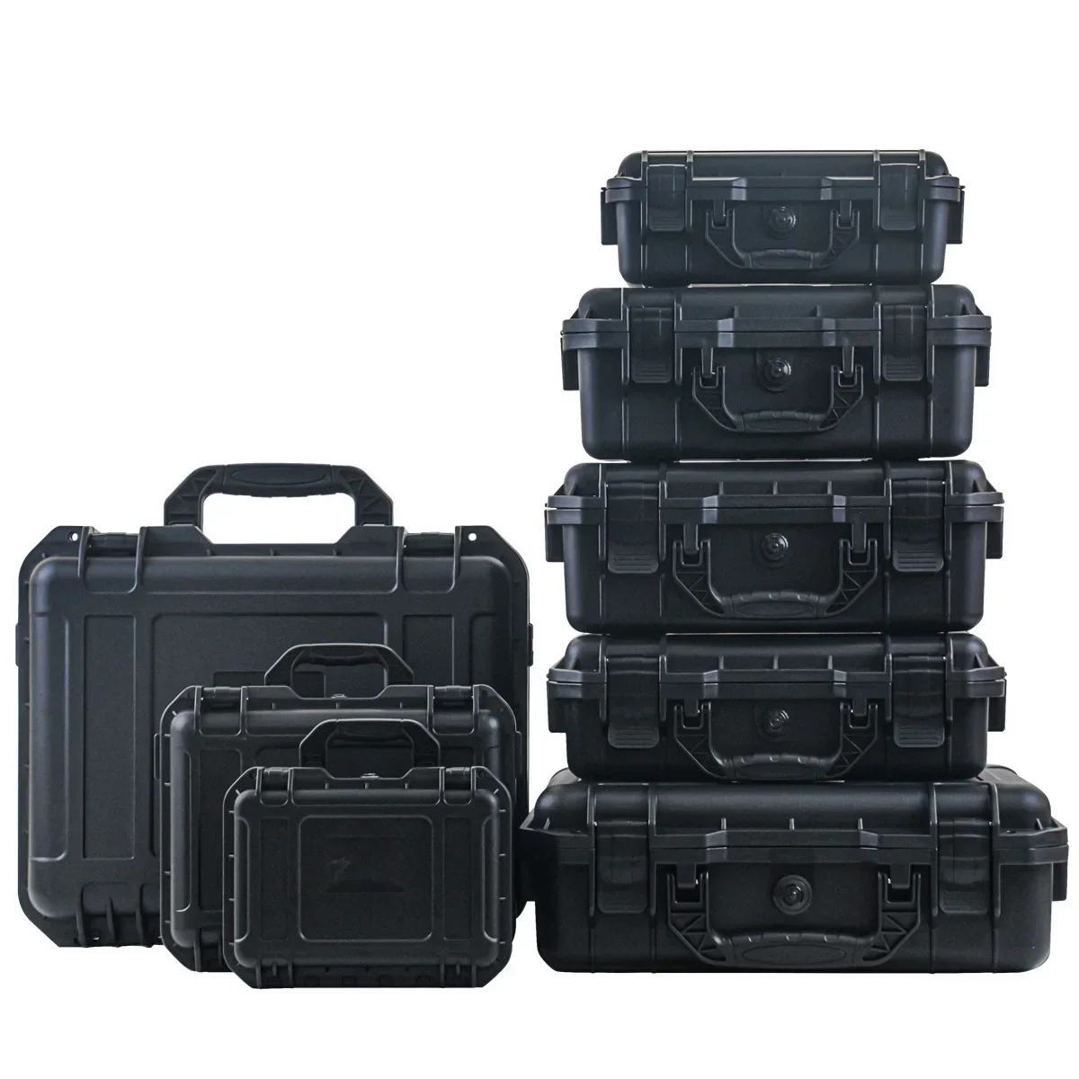 Fish Finder Case - プレカットスポンジ収納ボックス付きハードハンドヘルドツールボックスバッグ、耐衝撃性、ドローンドライビングシャーシ、1
