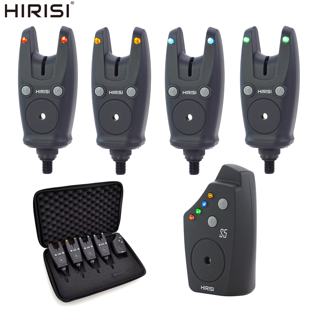 Fish Alarm - Hirisi S5 鯉釣り用バイトアラーム 釣り用バイトインジケーター 防水 ワイヤレス釣りアラームセット