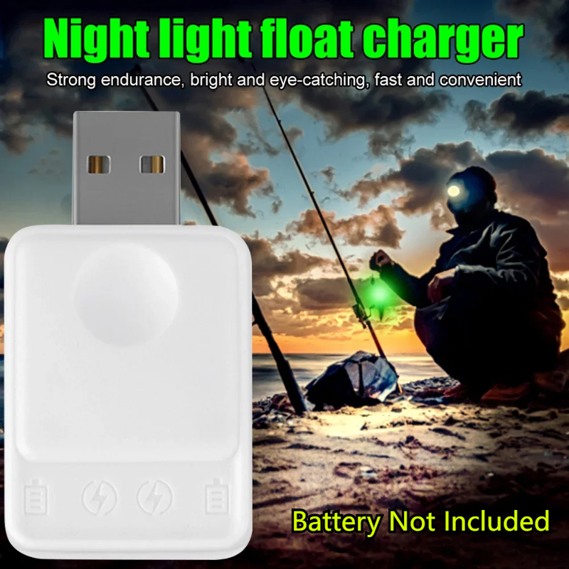 Fish Finder Charger - 電動釣りフロート CR425 バッテリー充電器 (バッテリーは含まれていません)、USB ポータブル LED