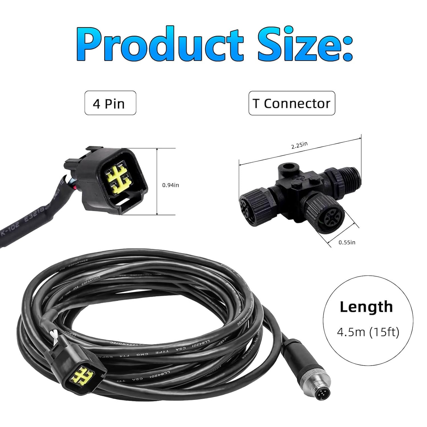 Fish Finder Cable - エンジンインターフェースケーブル NMEA2000 接続、ヤマハ船外機 2006 年以降用 T