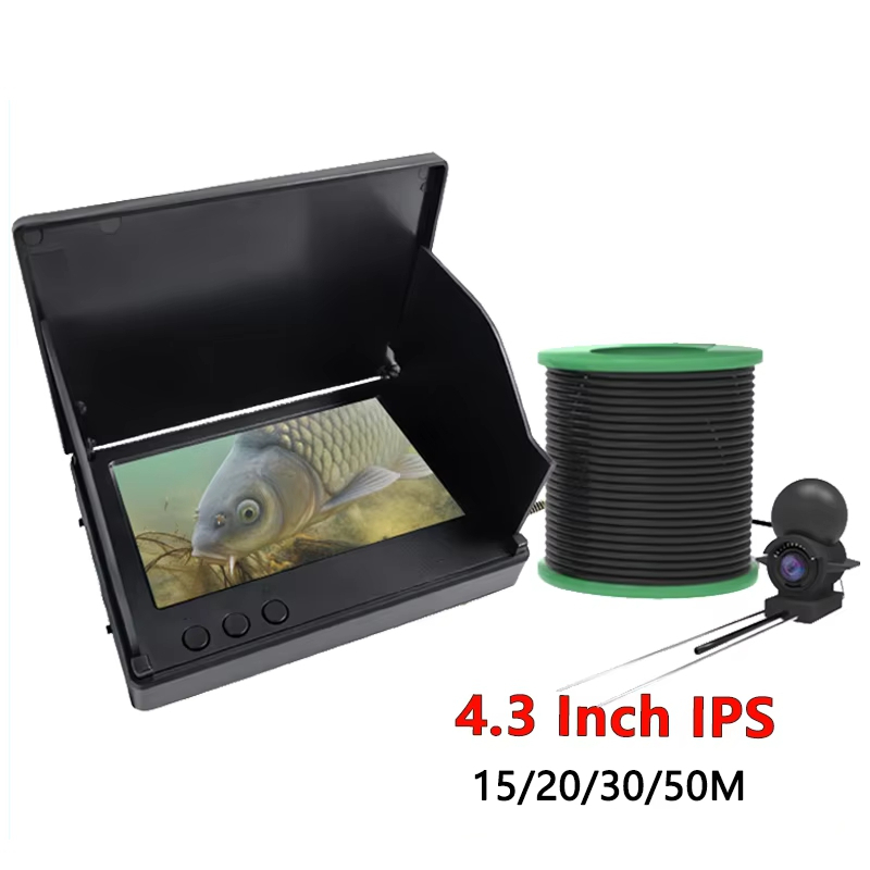 Fish Finder Portable - Dodosee ハンドヘルド 1080P 魚群探知機、4.3 インチ LCD