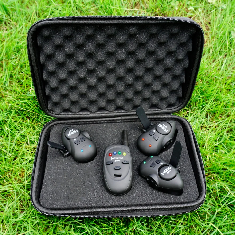Fish Alarm - Hirisi 釣り餌アラームセットポータブルケース発光釣りバイトインジケータ SV1 鯉釣りアクセサリー