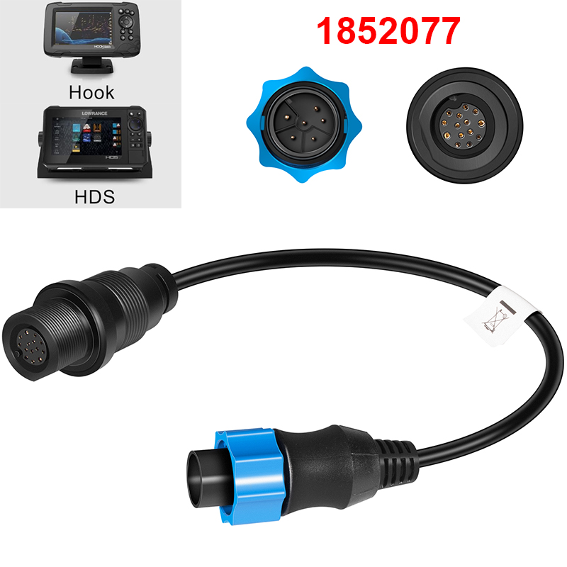 Fish Finder Cable - MKR-DSC-10 1852077 DSC アダプターケーブル、ローランス 7 ピン魚群探知機用、ミンコタモーター内蔵デュアルスペクトルチャープトランスデューサー用