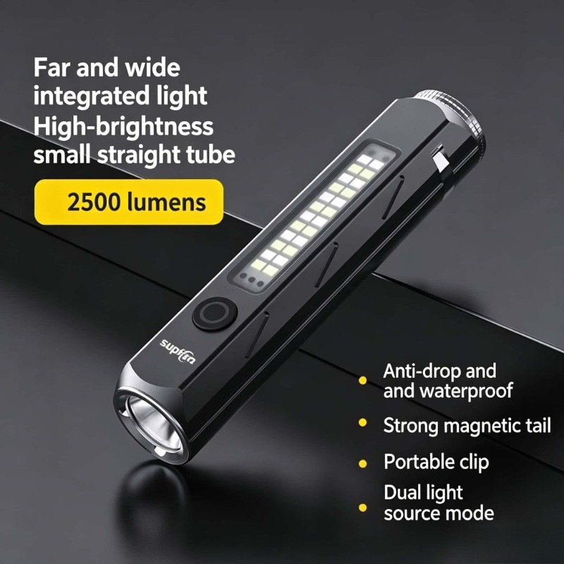 Fishing Light - LED 強力な光懐中電灯タイプ C 充電小型ポータブル作業灯磁気トーチキャンプランタン屋外釣りハイキング用