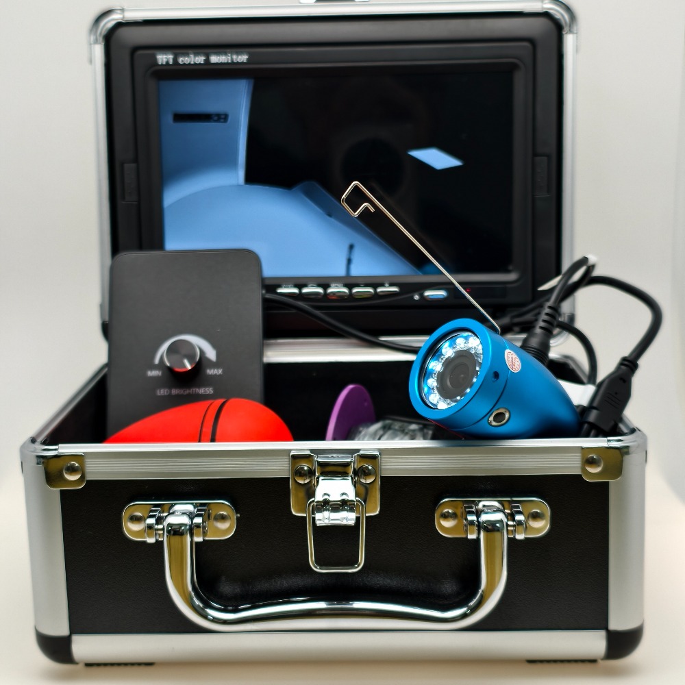 Fish Finder Cable - 魚群探知機水中釣りカメラ 12個の白色LED 12個の赤外線ライト 7インチモニター DVRオプション 15/30mケーブル