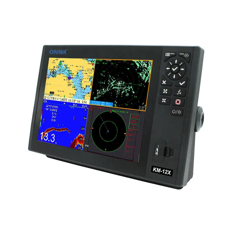 Fish Finder - ONWA 12インチ KM-12X 多機能チャートプロッター（レーダー機能搭載）+内蔵AIS+内蔵魚群探知機