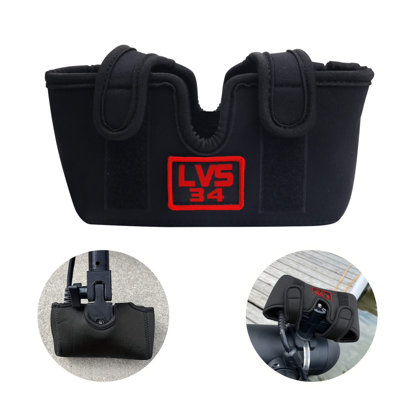 Fish Finder Transducer - LVS34 マリンガーミントランスデューサーカバー - 耐塩性耐衝撃ケース、ボート/魚群探知機ソナー用 HD クロロプレンプロテクター