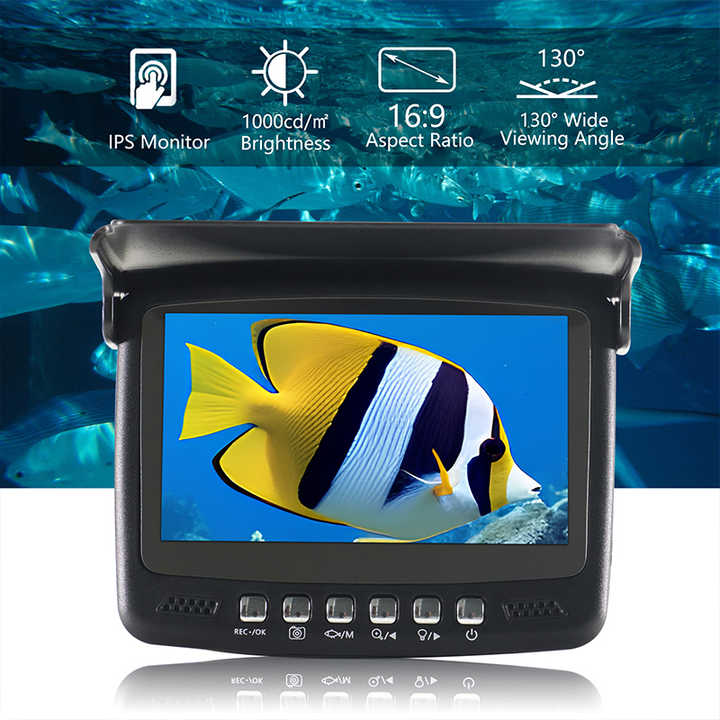 Fishing Camera - 4.3 インチ画面水中 15/30 メートル氷釣りカメラ DVR 写真とビデオを撮る魚群探知機防水