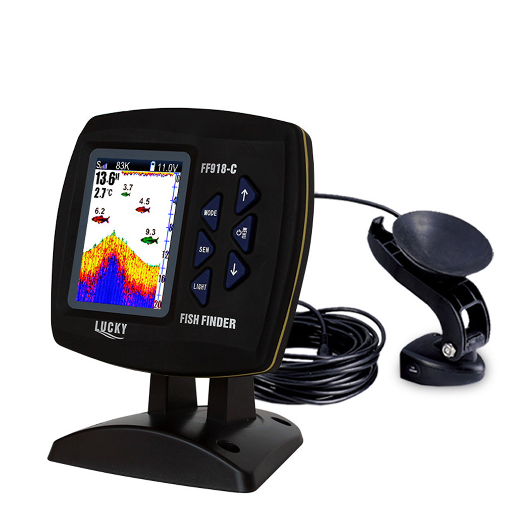 Fish Finder Cable - 有線デュアル周波数魚群探知機,カラースクリーン,水深さボート,FF918-C100DS, 328ft, 100m