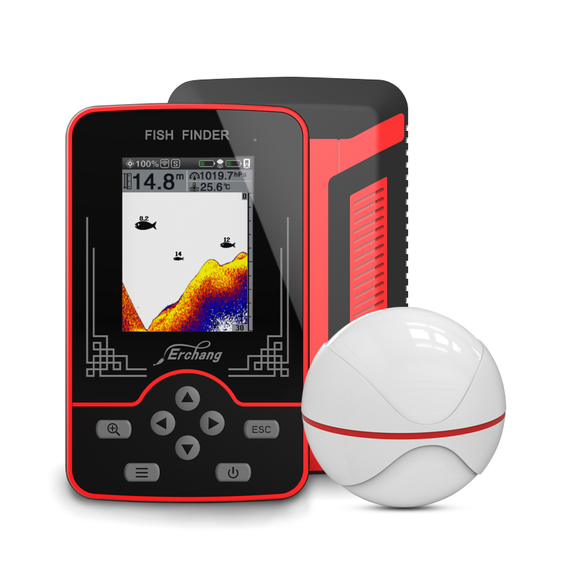 Fish Finder Gps - Erchang F13 ワイヤレスサウンダー魚群探知機充電式 100 メートルの距離湖川海釣り