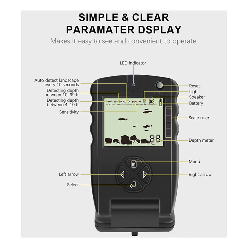 新しいポータブル魚群探知機、アイスフィッシングソナーエコーサ - Fish Finder Transducer のレビューと価格