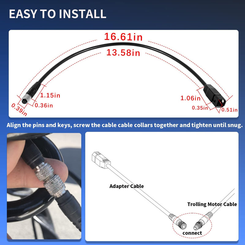 ユニバーサルソナートランスデューサーアダプターケーブル、ブラ - Fish Finder Cable のレビューと価格