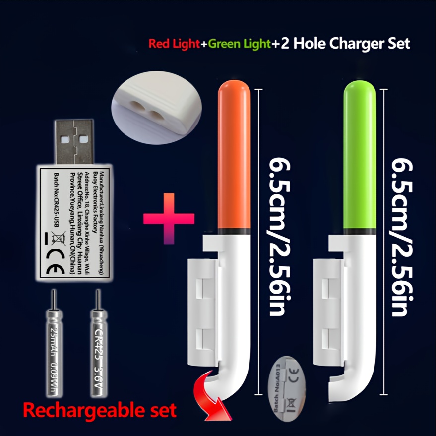 釣り用5点セット（2つのロッドティップライト+2つの充電式C - Fish Finder Charger のレビューと価格