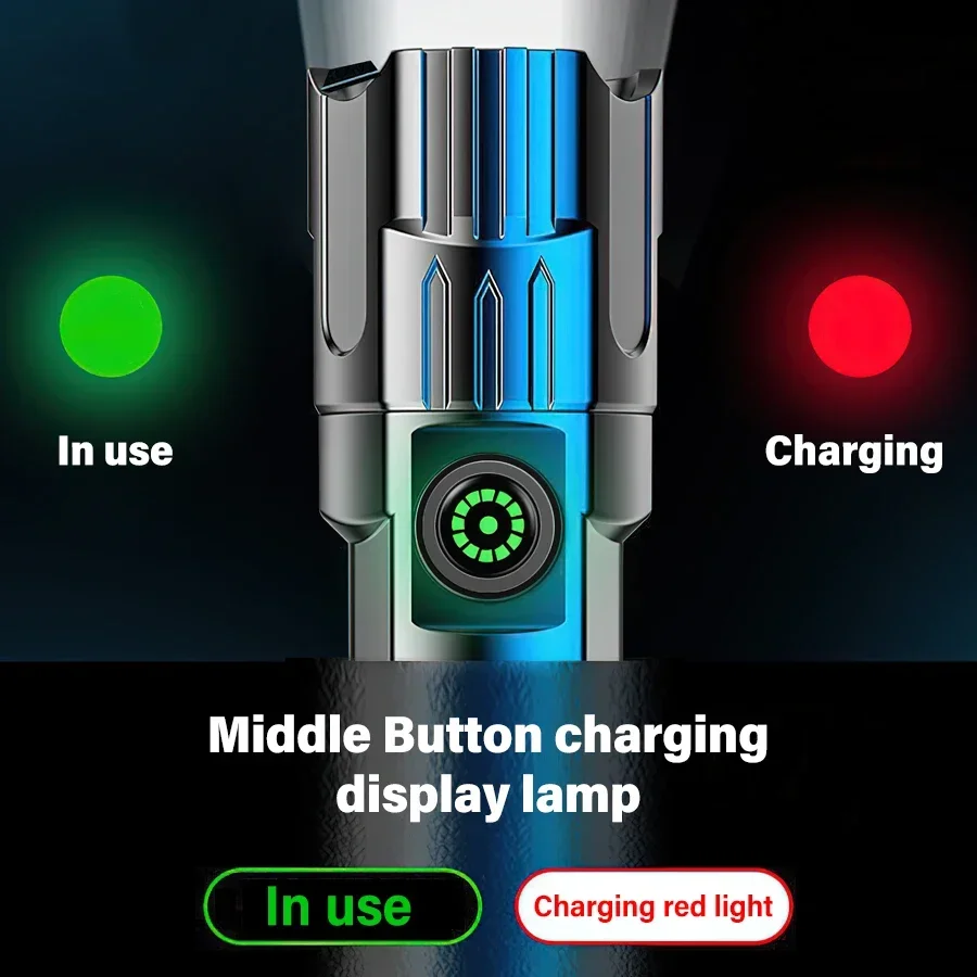 ハイパワー LED 懐中電灯、USB 充電式ズーム可能な戦術 - Fishing Light のレビューと価格