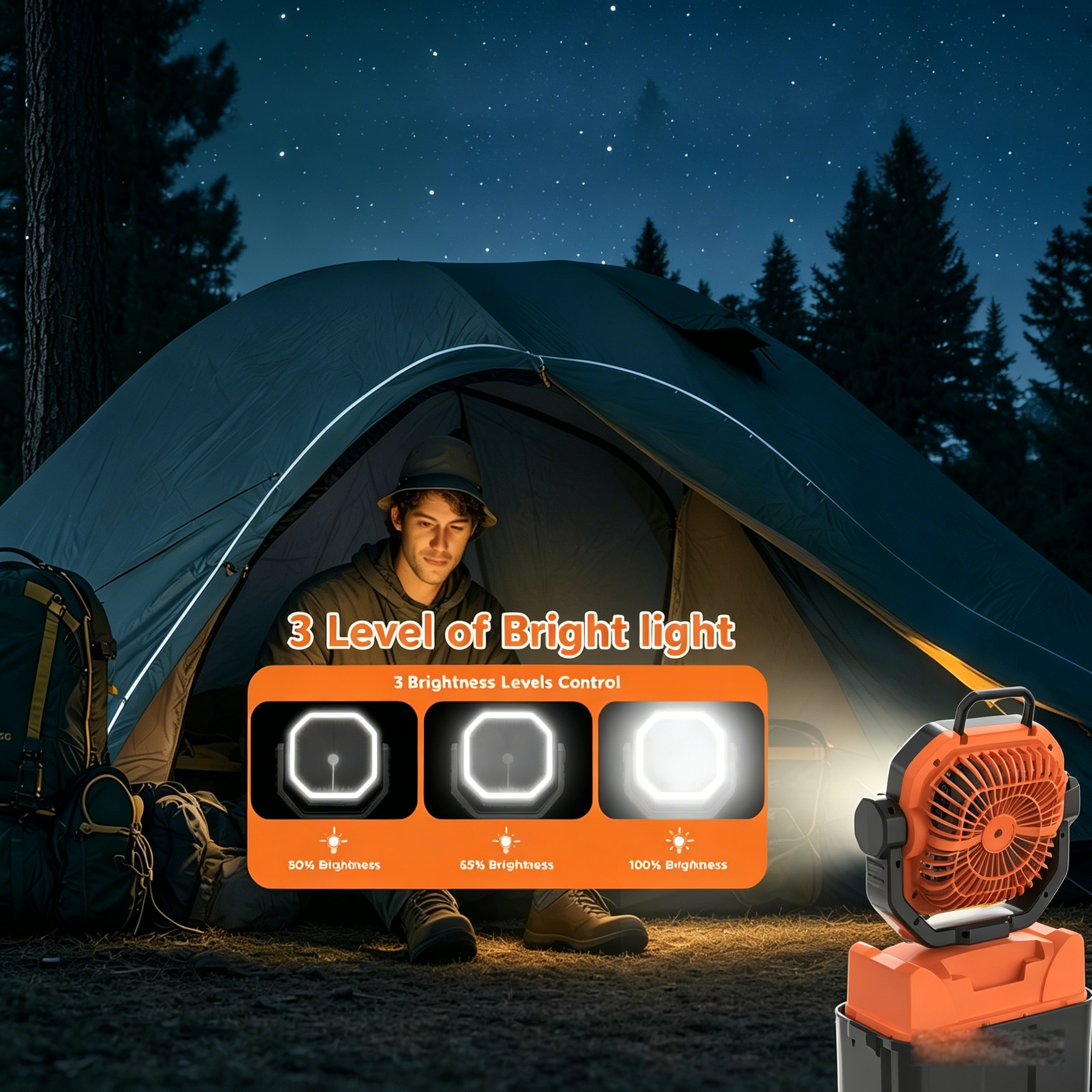 30000mAhスプレーキャンプファン（リモコン付き、最大3 - Fish Finder Battery のレビューと価格