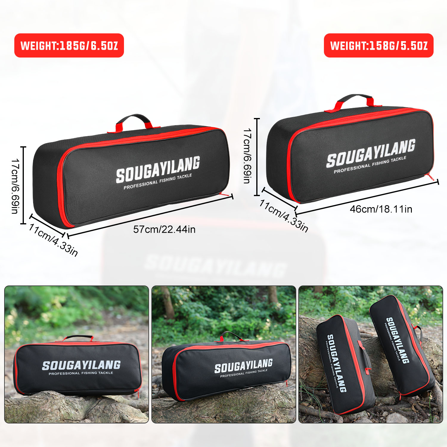 Sougayilang 釣竿バッグ 46 センチメートル/5 - Fish Finder Case のレビューと価格