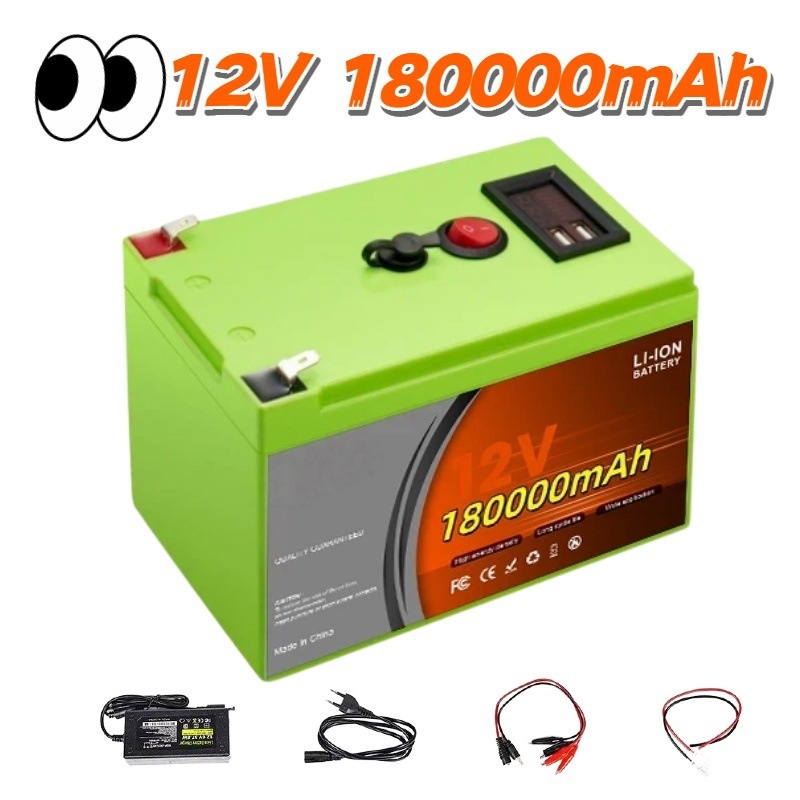 LiFePO4 12V 200Ah 充電式リチウム電池、内蔵 - Fish Finder Charger のレビューと価格