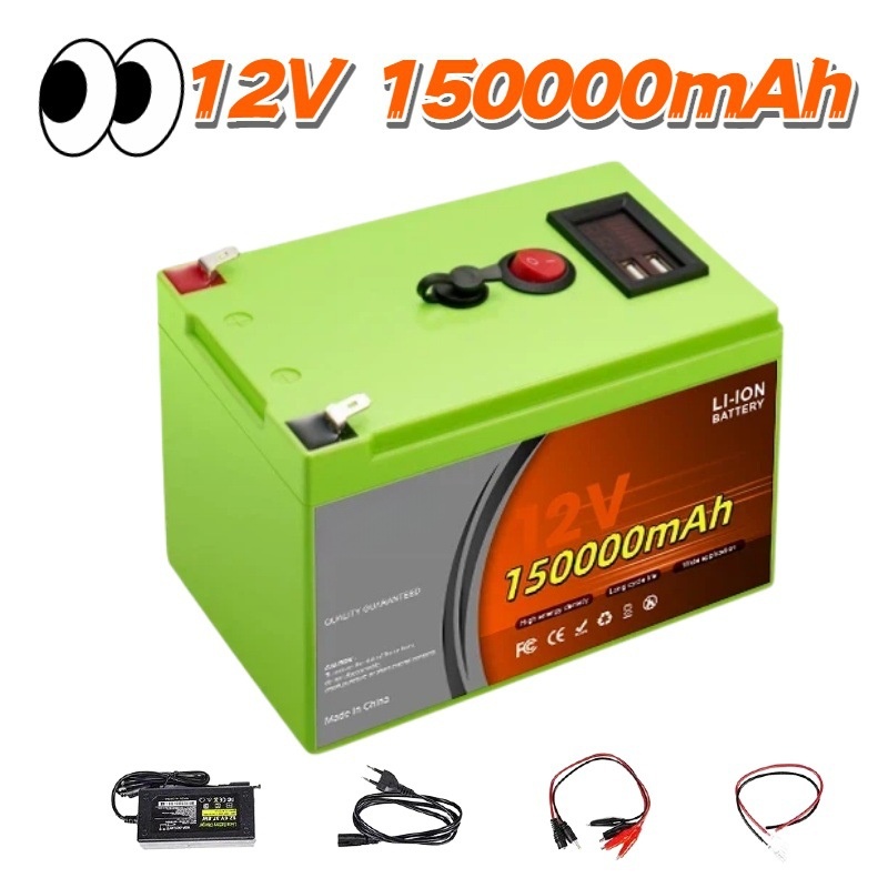 LiFePO4 12V 200Ah 充電式リチウム電池、内蔵 - Fish Finder Charger のレビューと価格