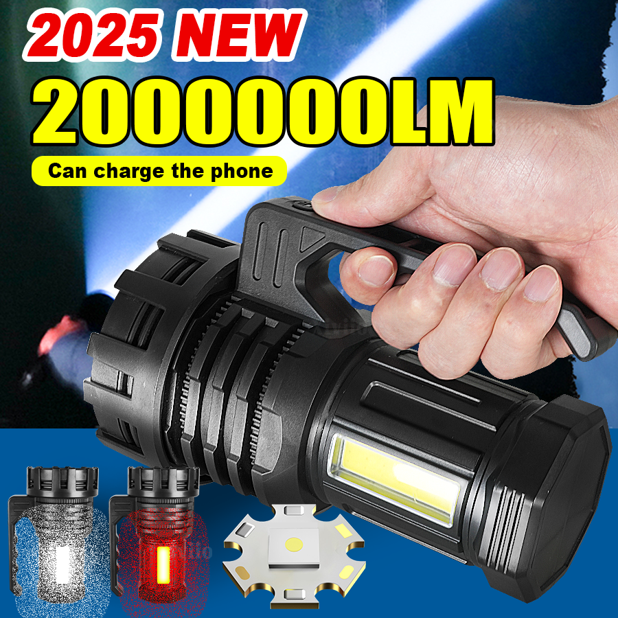 2025 新強力な検索懐中電灯充電式戦術トーチ 200000 - Fishing Light のレビューと価格