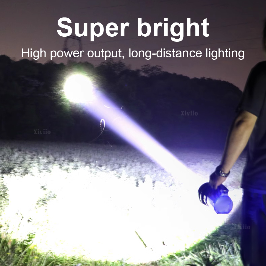 2025 新強力な検索懐中電灯充電式戦術トーチ 200000 - Fishing Light のレビューと価格