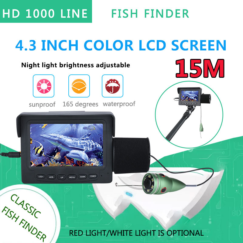 15M 1200TVL水中釣りカメラ、6個の6W IR LE - Fish Finder Cable のレビューと価格