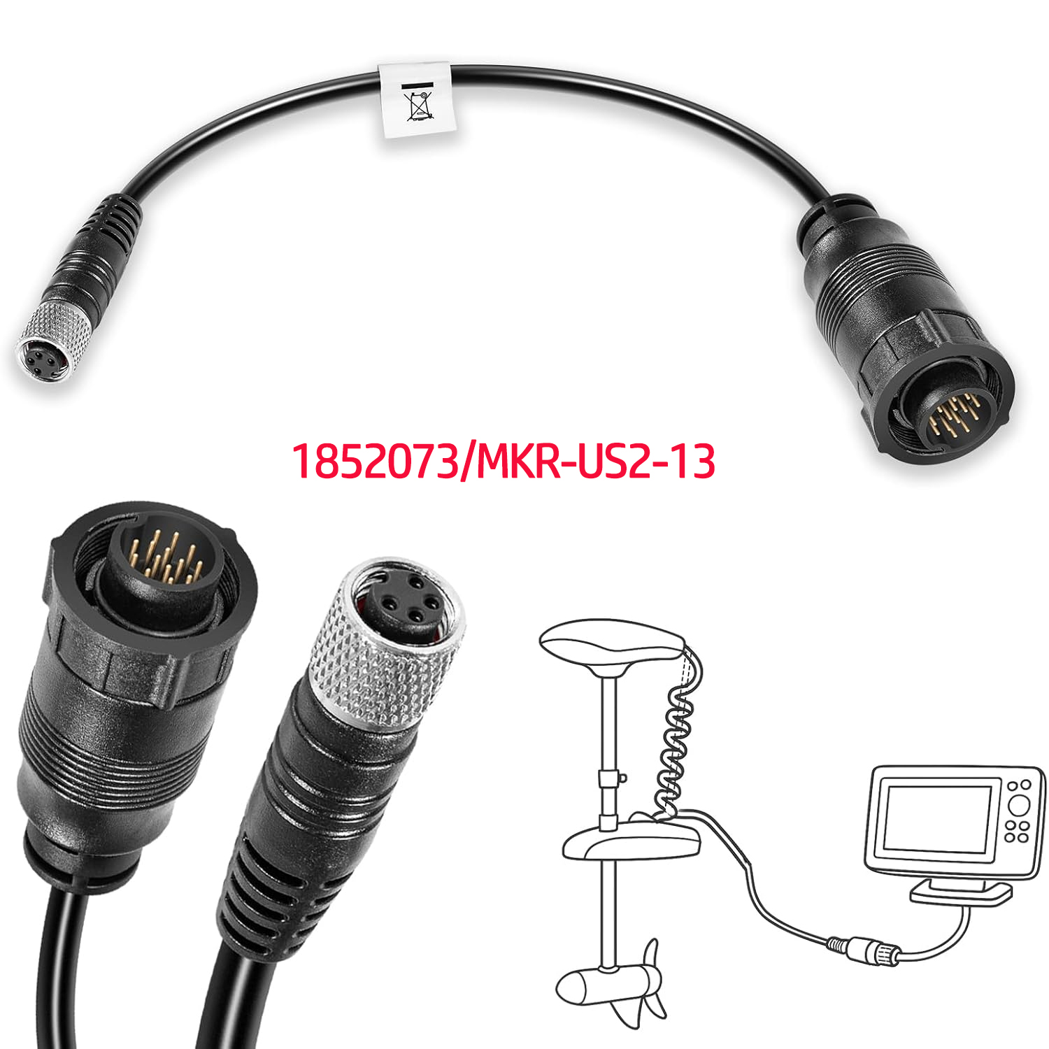 Minn Kota MKR-US2-13 ユニバーサルソナー - Fish Finder Cable のレビューと価格