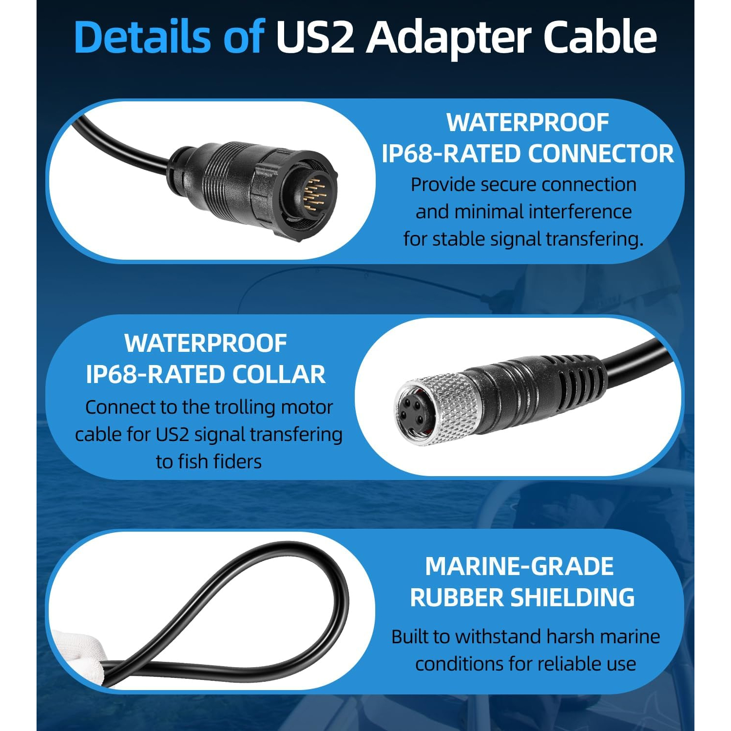 Minn Kota MKR-US2-13 ユニバーサルソナー - Fish Finder Cable のレビューと価格