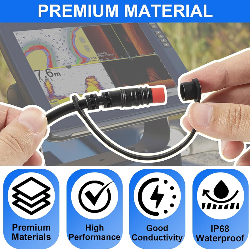 マリン4ピン電源ケーブル接続アダプター # 010-1219 - Fish Finder Cable のレビューと価格