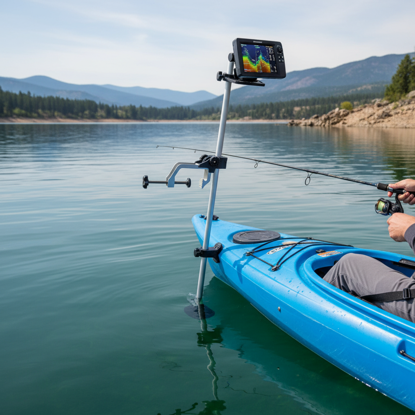 カヤック魚探マウント多用途高さ調整可能なフィッティング高性能 - Fish Finder Mount のレビューと価格