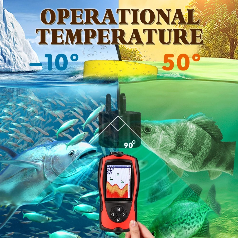 有線魚群探知機高解像度英語カラースクリーンビジュアルソナー無 - Fish Finder のレビューと価格