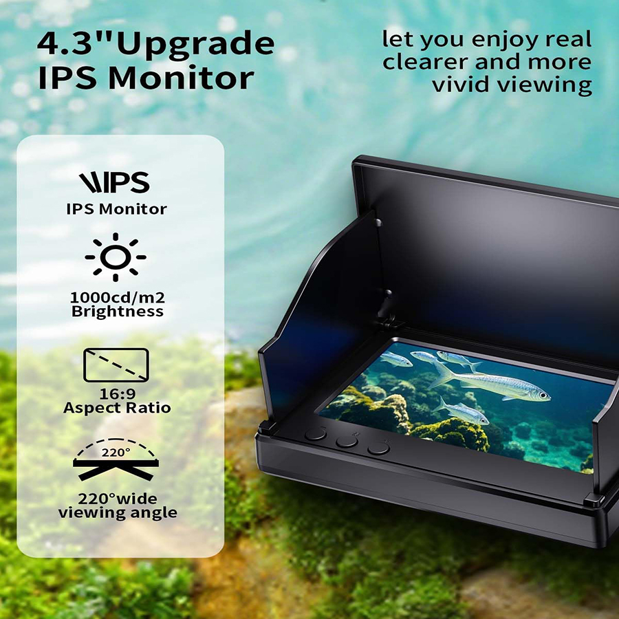 FOURQ ハンドヘルド 1080P 4.3 インチ LCD - Fishing Depth Finder のレビューと価格
