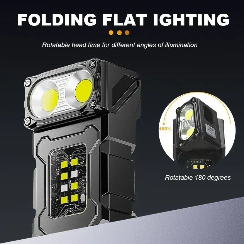充電式ミニLED懐中電灯、マグネットクリップ付き作業灯、キー - Fishing Light のレビューと価格
