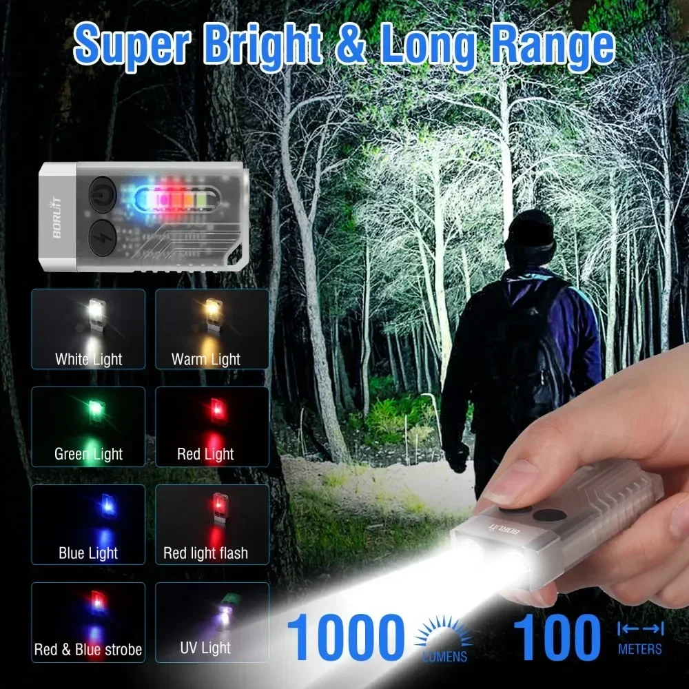 BORUiT V10 キーホルダー UV LED EDC 蛍 - Fishing Light のレビューと価格