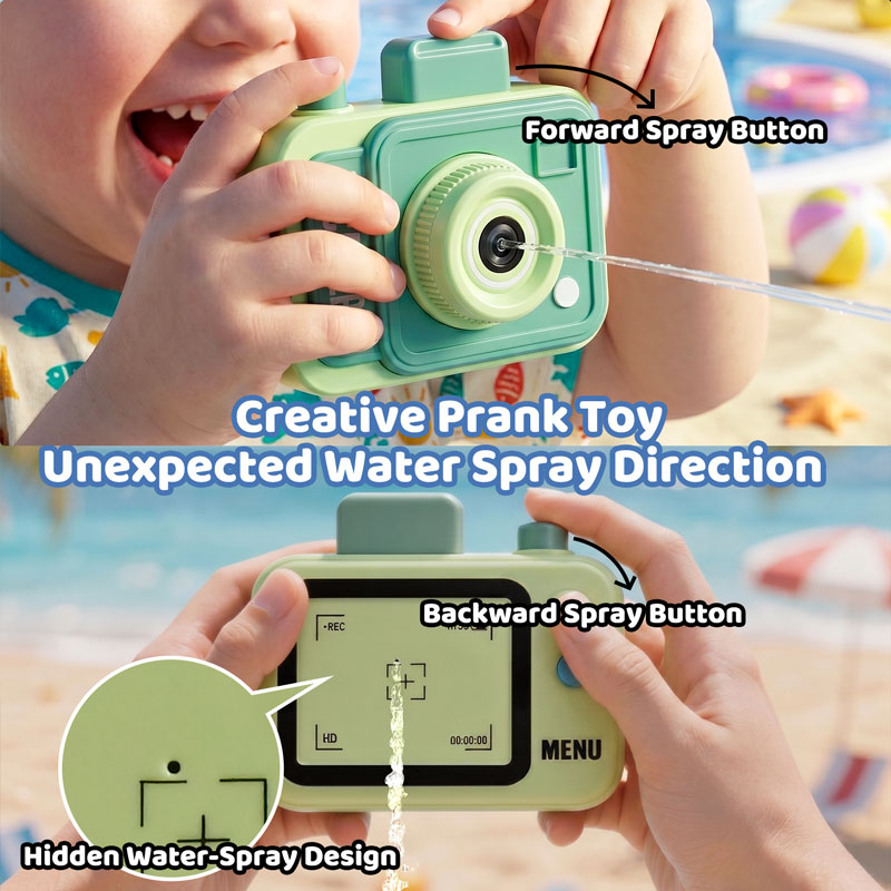 両面水鉄砲カメラ水遊び銃面白い子供用屋外夏プールビーチ水遊び - Underwater Camera のレビューと価格