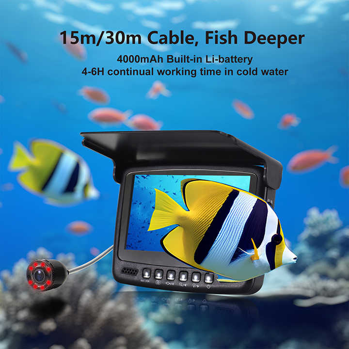 4.3 インチ画面水中 15/30 メートル氷釣りカメラ D - Fishing Camera のレビューと価格