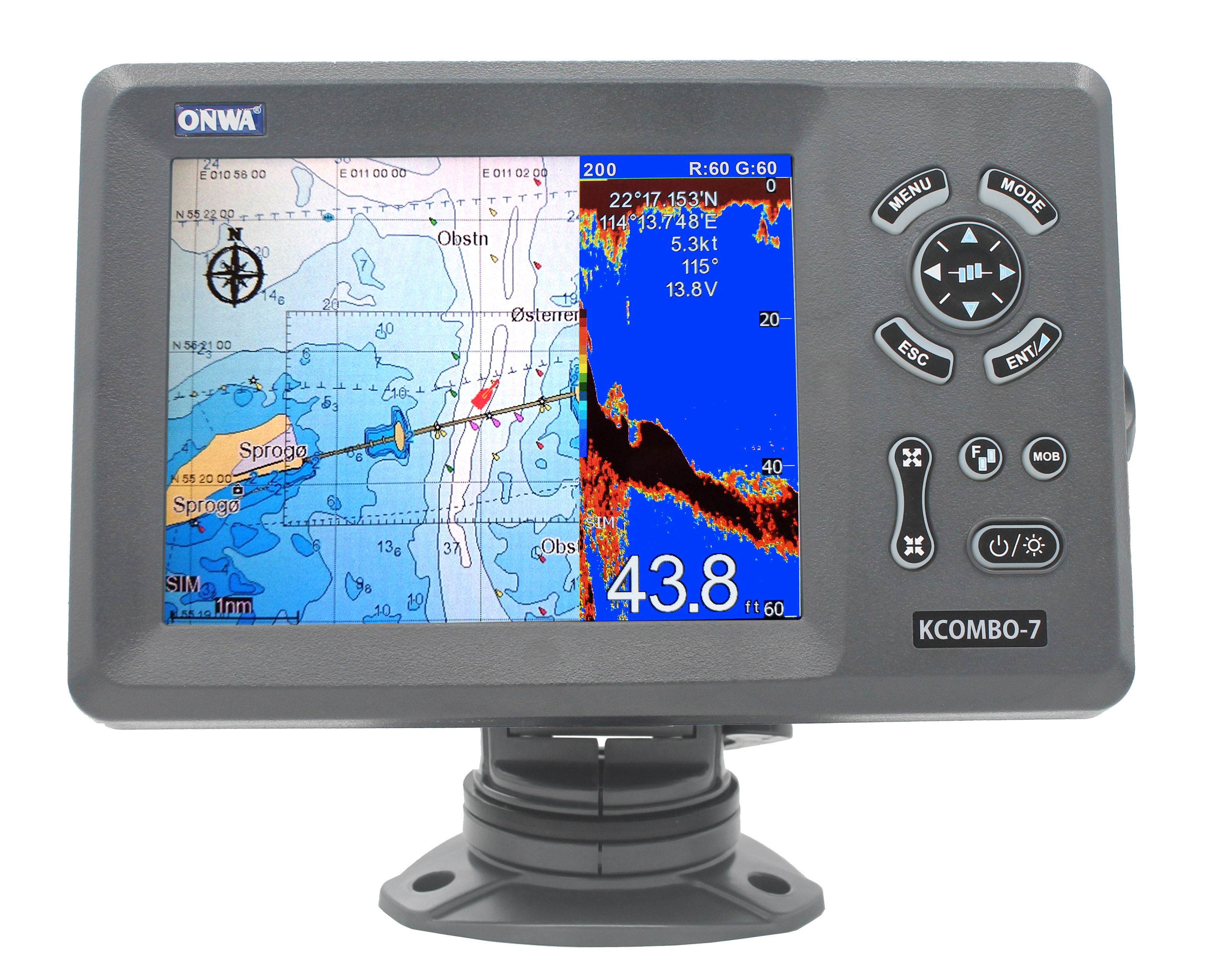 ONWA KCombo-7 7インチマリンGPS魚群探知機コ - Fish Finder のレビューと価格