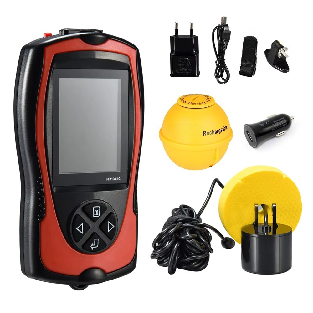 ポータブル魚群探知機 100M/300FT 水深魚群警報器  - Fish Finder Portable のレビューと価格