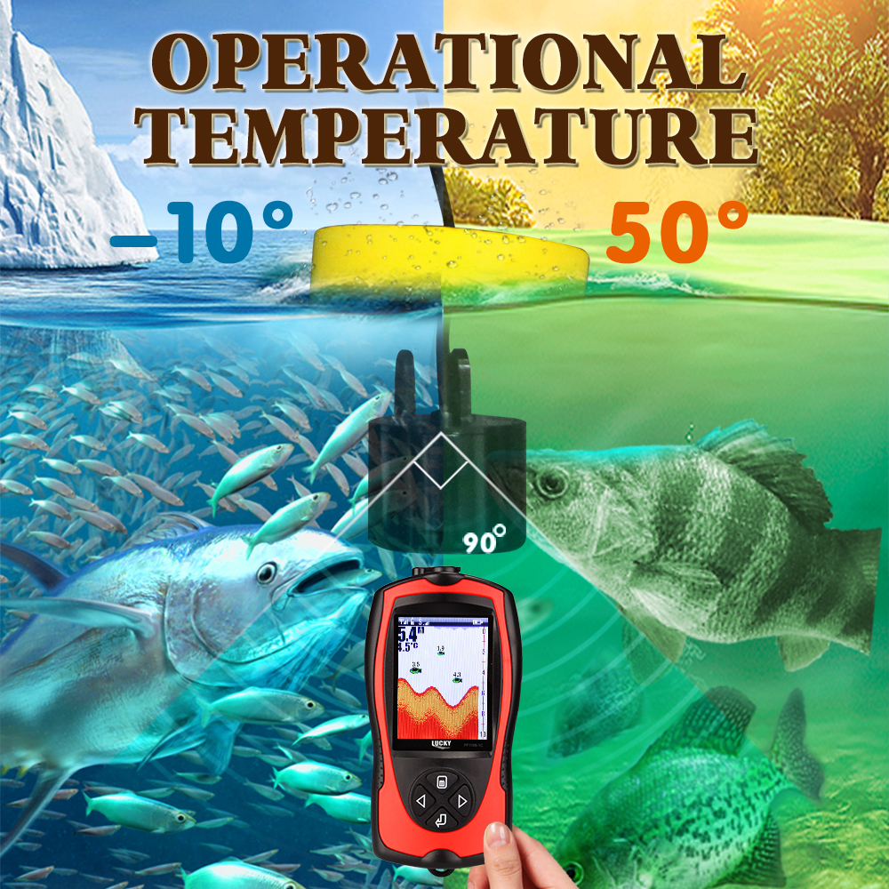 ポータブル魚群探知機 100M/300FT 水深魚群警報器  - Fish Finder Portable のレビューと価格