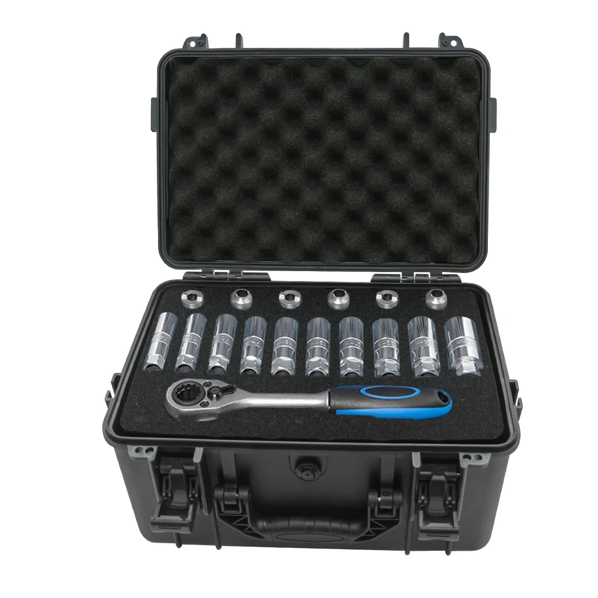 プレカットスポンジインサート付きポータブルツールボックス 1 - Fish Finder Case のレビューと価格