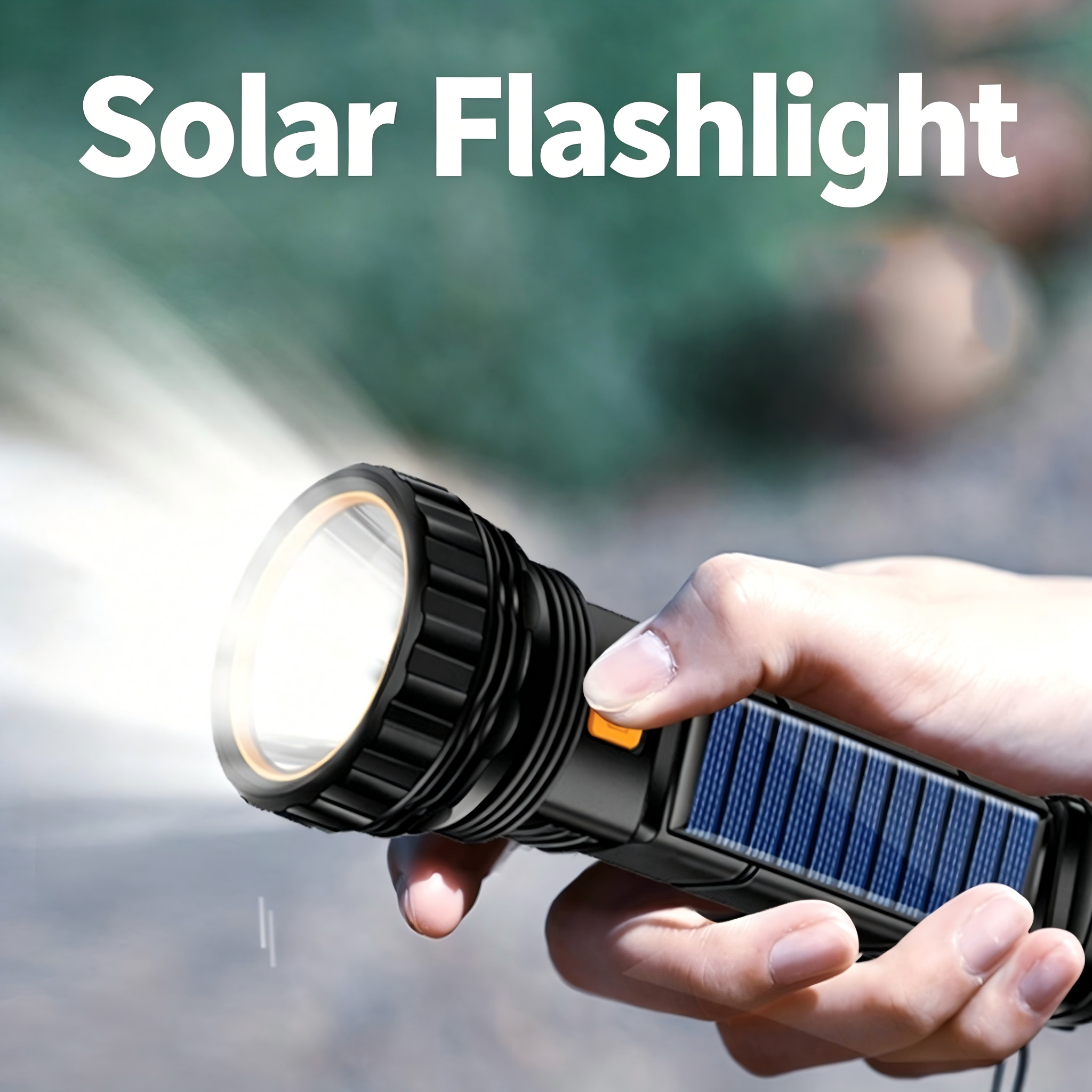 1PC 多機能ソーラー LED 懐中電灯屋外長距離トーチ緊急 - Fishing Light のレビューと価格