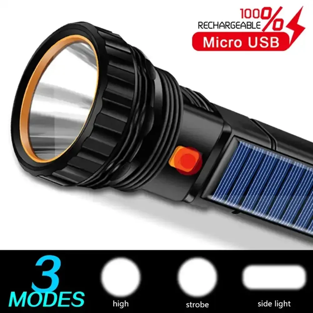 1PC 多機能ソーラー LED 懐中電灯屋外長距離トーチ緊急 - Fishing Light のレビューと価格