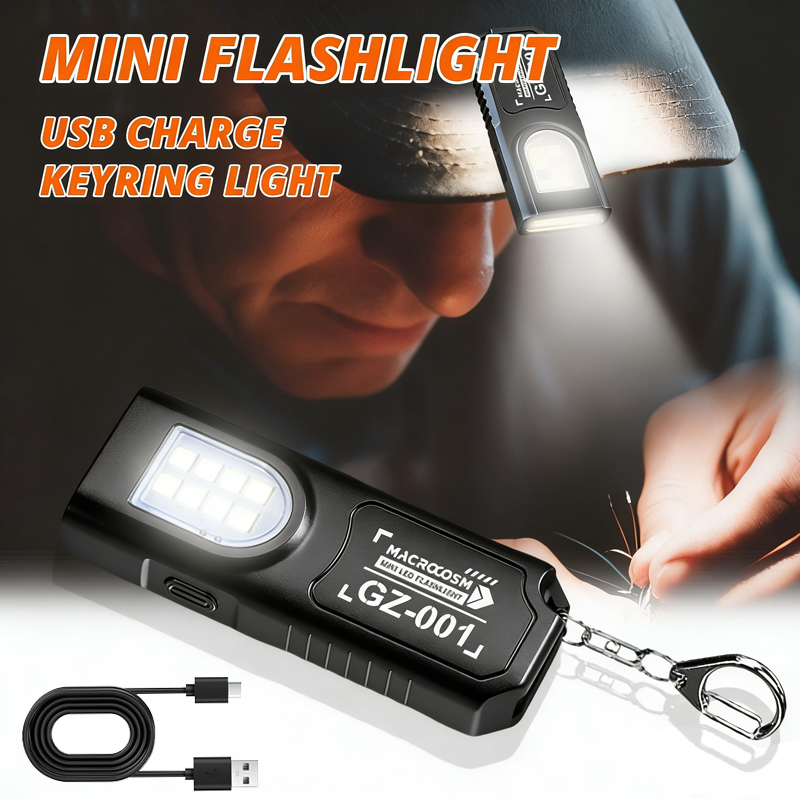 LED キーホルダー懐中電灯タイプ C 充電式 550LM  - Fishing Light のレビューと価格