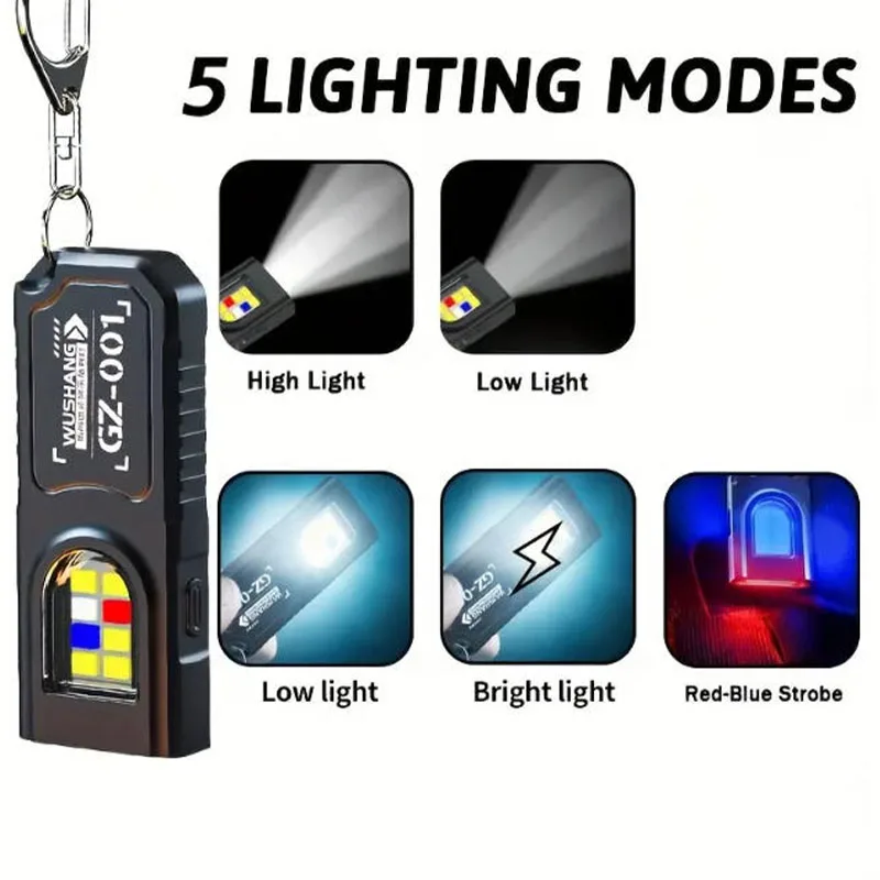 LED キーホルダー懐中電灯タイプ C 充電式 550LM  - Fishing Light のレビューと価格